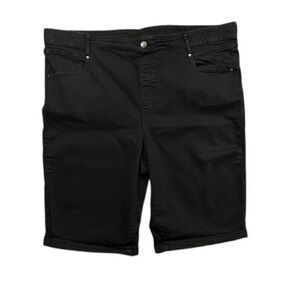 Mens‎ Black Stretch Denim Shorts Cargo Style Size 2 XL